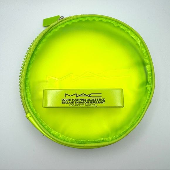 MAC Squirt Plumping Gloss #15 Like Squirt Lime Transparent Lip Gloss w/Pouch NIB - Picture 9 of 9